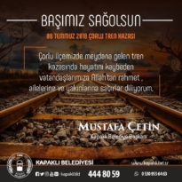 Başkan Çetin’den Çorlu Tren Kazası Mesajı