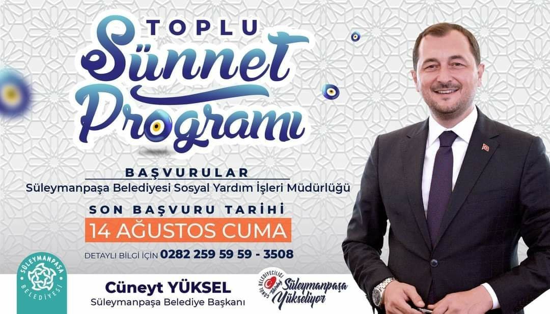 Süleymanpaşa Belediyesinden Toplu Sünnet Programı