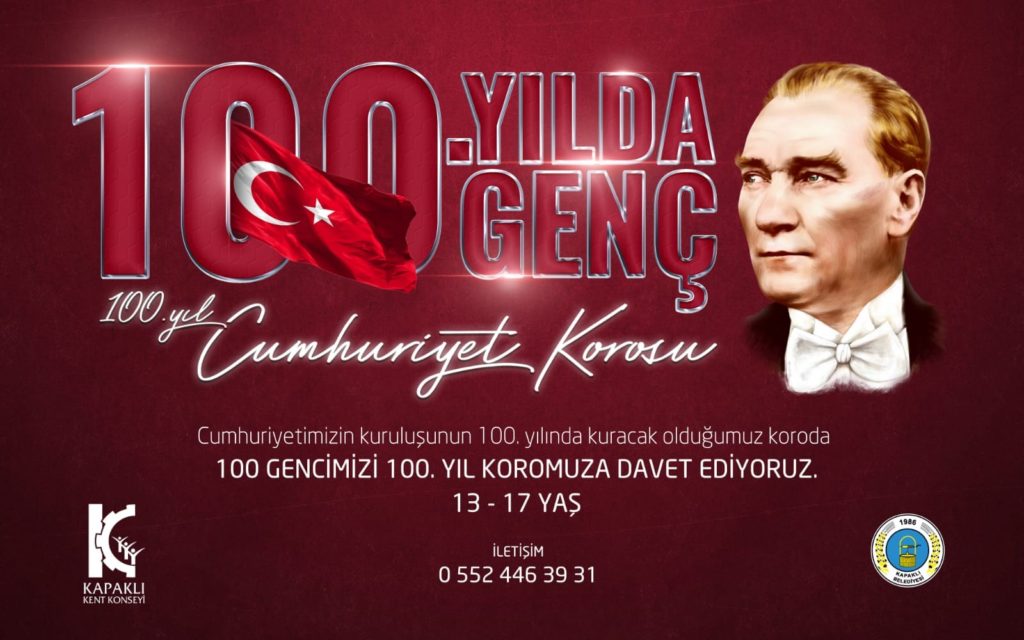 Kent Konseyınden Cumhuriyetın 100 Kahramanı ve 100 .Yılda 100 Genç Koro Çalışması