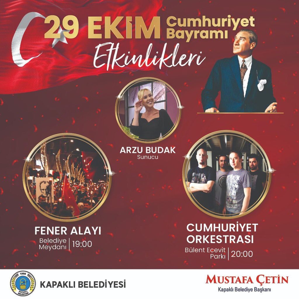 Cumhuriyetimizin 99. yılını Kapaklı da hep birlikte büyük bir coşkuyla kutluyoruz