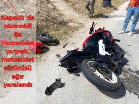 Kapaklı ’da otomobil ile motosiklet çarpıştı, 18 yaşındaki motosiklet sürücüsü ağır yaralandı