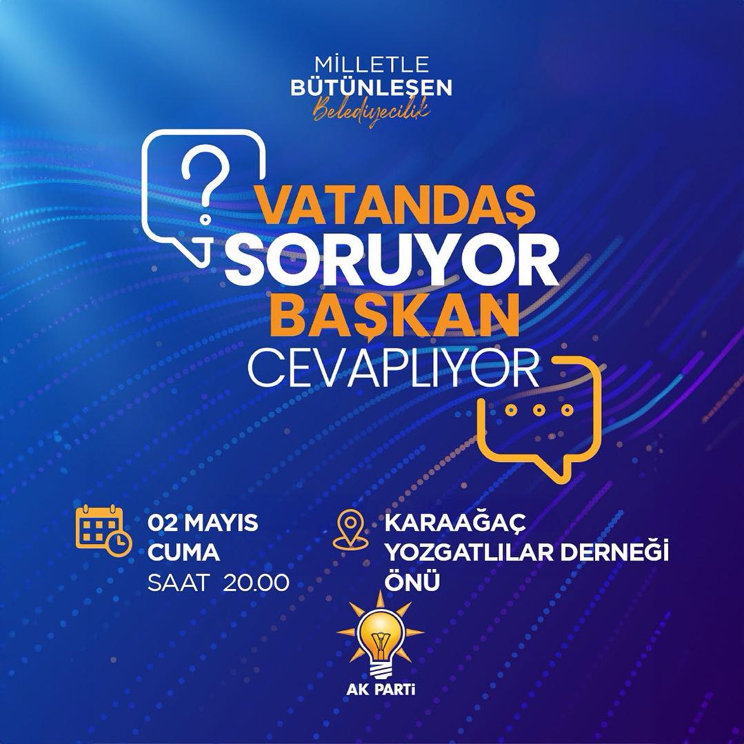 Başkan Çetin, Bu Hafta Karaağaç’ta Vatandaşlarla Buluşacak