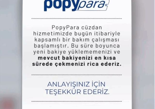 Papara’nın rakibiydi! Tüm kullanıcılarına mesaj gönderdi, hesabında parası olanlar çeksin