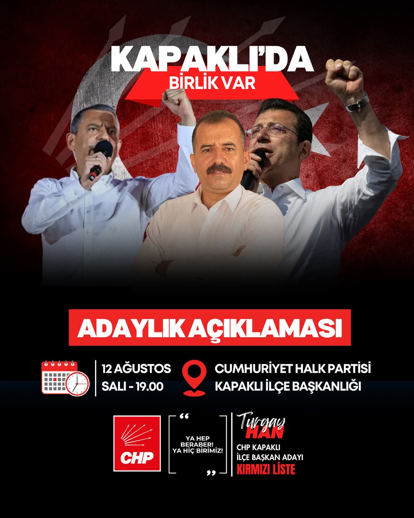 Turgay Han’dan Birlik ve Değişim Mesajı: 12 Ağustos’ta Açıklama Yapacak