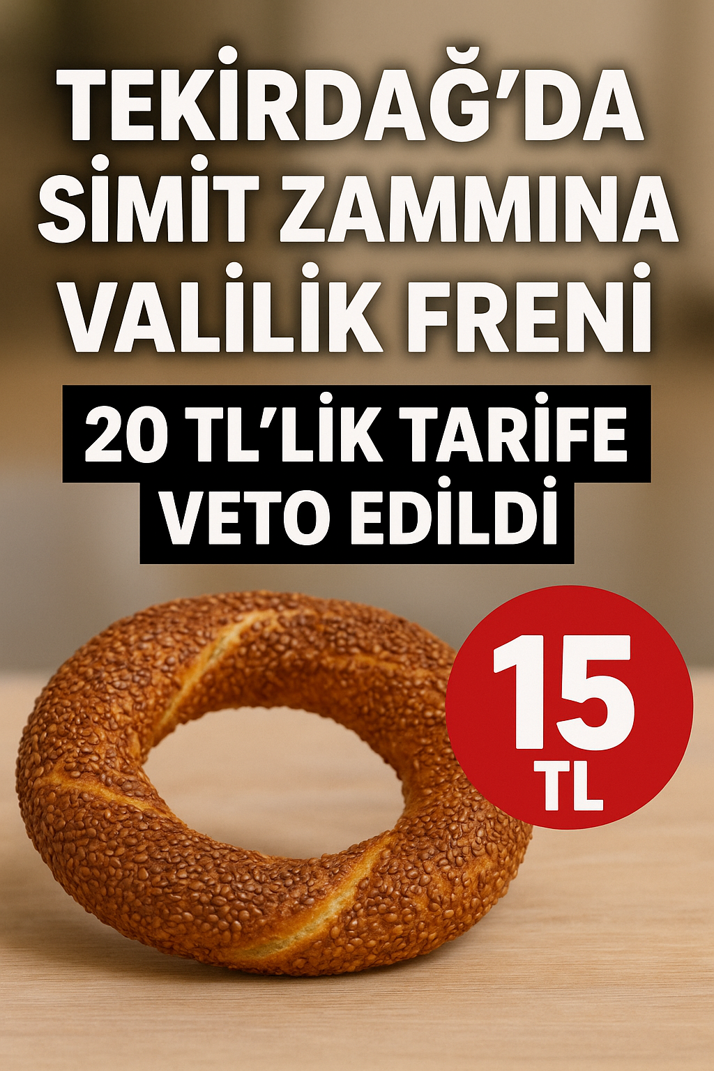 Tekirdağ’da Simit Zammına Valilik Freni: 20 TL’lik Tarife Veto Edildi