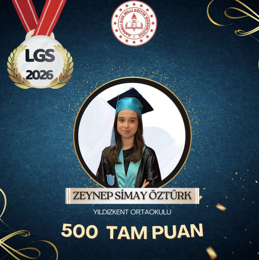 Kapaklı’nın Gururu Zeynep Simay Öztürk: LGS’de 500 Tam Puan!