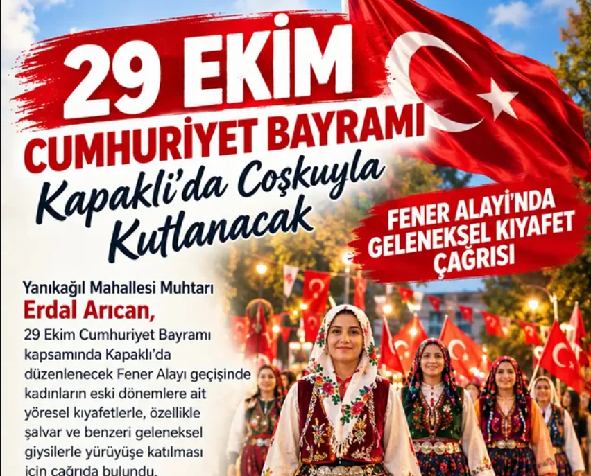 Yanıkağıl Muhtarı Erdal Arıcan’dan 29 Ekim Çağrısı
