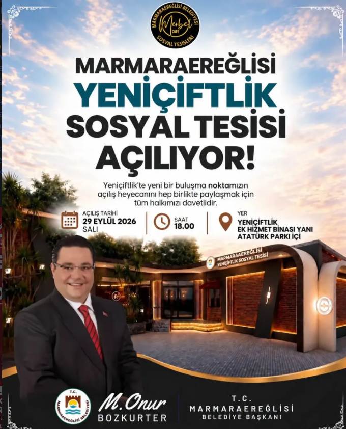 Yeniçiftlik’e Yeni Sosyal Tesis: Merbel Kapılarını Açıyor
